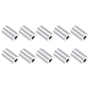 10Pcs Aluminum Spacers, 3/4" OD x 5/16" ID x 1-5/16"L Screw Standoff Brushed Finish Unthreaded Metal Round Spacer, Unthreaded Standoff Bushing for M8 Screw Bolts