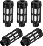 Plastic Pneumatic Muffler Exhaust Pneumatic Air Line Flow Control Muffler G1/8 Black 5pcs