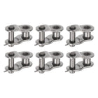 6Pcs #25 Chain Offset Half Link Roller 1/4" Pitch Stainless Steel Standard Chain End Connector Split Links for 04C Chain