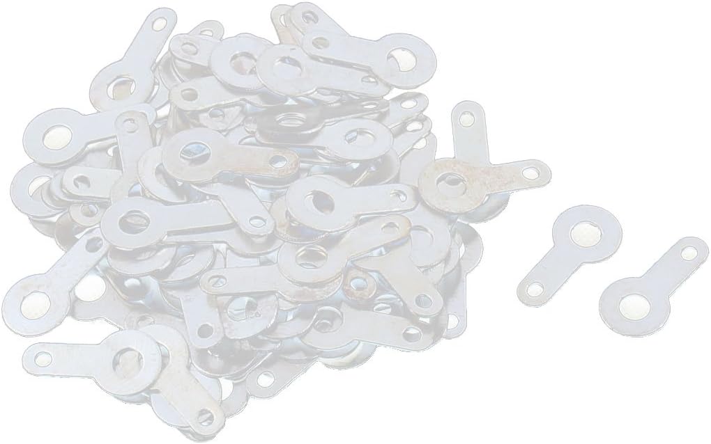 M2.2 Lug Plate Solder Ring Terminal Connector Crimp Silver Tone 100pcs
