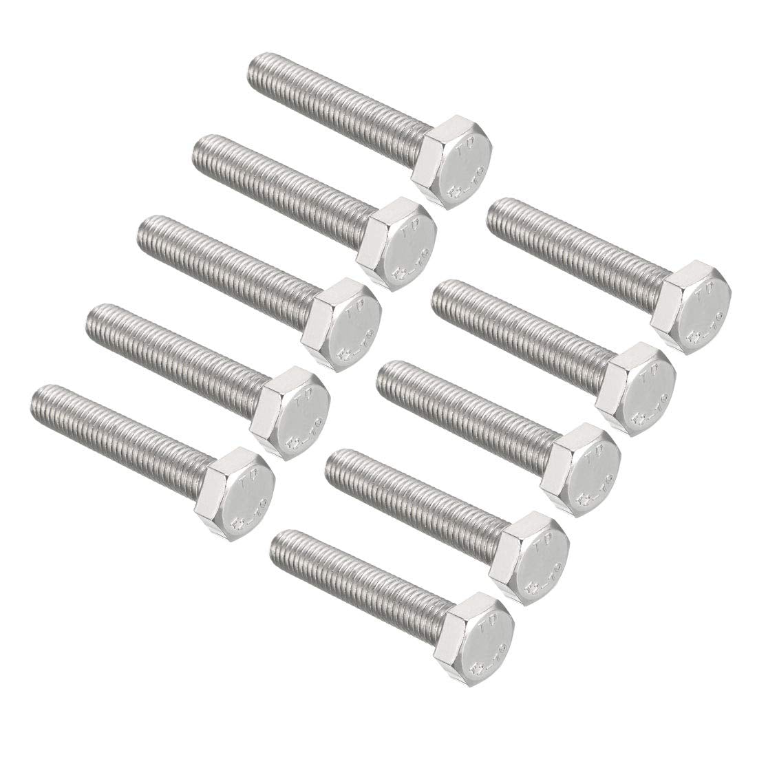 M8x45mm Hex Bolts 304 Stainless Steel Hexagon Screw Bolt 10pcs