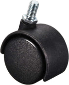 Furniture Casters 1.5 Inch Nylon M8 x 15mm Threaded Stem Swivel Caster Wheels, 33lb Capacity Each Wheel
