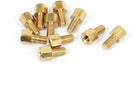 M3x4mm+6mm Male to Female Thread Brass Hex Standoff Spacer 10Pcs