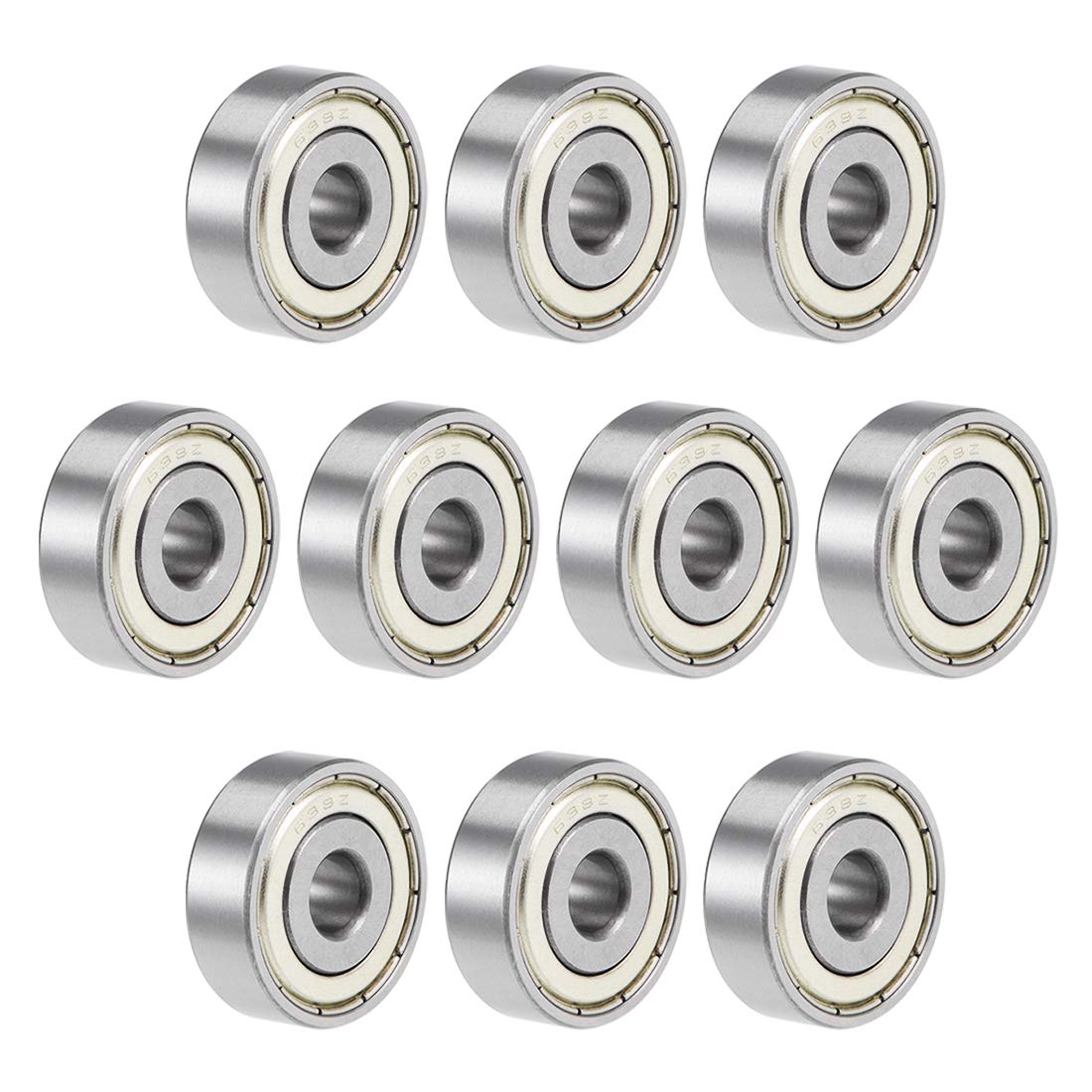 638ZZ Deep Groove Ball Bearings 8mm x 28mm x 9mm Double Shielded Chrome Steel P6(ABEC3) 10pcs