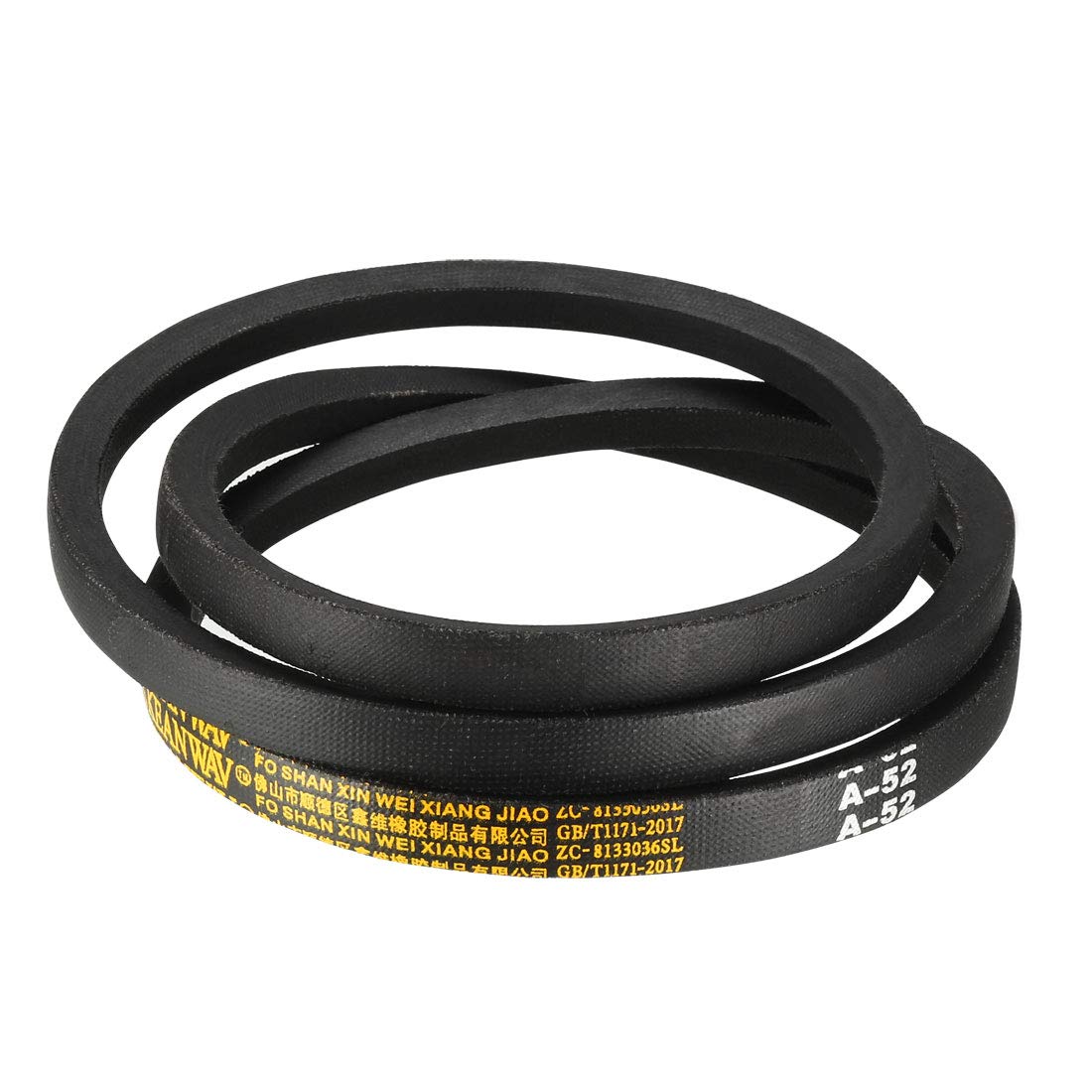A52 Drive V-Belts 52" Inner Length 13mm Width 8mm Thick JIS Standard A-Section Rubber Drive Transmission Belt