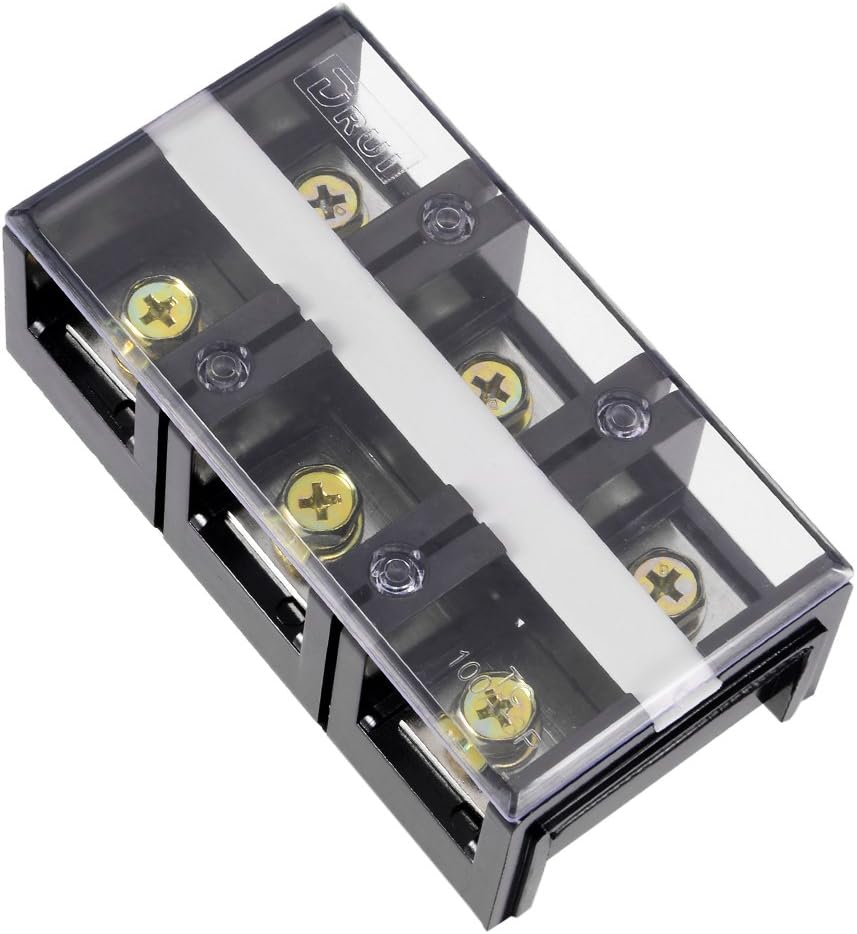 Dual Rows 3 Positions 600V 100A Wire Barrier Block Terminal Strip