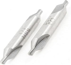 3mm x 7mm x 49mm Viti trapano a testa doppia HSS tipo A 2 pezzi grigio