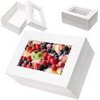 LinkMejor 10pcs 14x10x6 Taartdozen met Raamkwartier Bakkerijdozen
