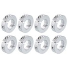 8pcs Single Split Clamp-On Shaft Collar 25mm Bore One-Piece Clamping Collar, 45mm OD, 12mm Thickness, Aluminum Alloy Set Screw Split Collar Clamp