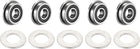 M5x10mmx1mm Round Flat Washer 100pcs and 5x13x4mm Double Sealed Chrome Steel Bearing 10pcs