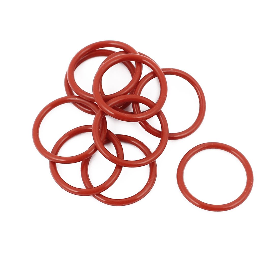 10Pcs Red 16mm x 1.5mm Silicone Rubber Gasket O Ring Sealing Ring Heat Resistant