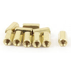 M3 x 10mm Female/Female Thread Brass Hex Standoff Spacer 10pcs