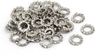 4mm Inner Dia 304 Stainless Steel External Tooth Lock Washer Silver Tone 50pcs
