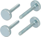 M6x40mm Knurled Head Flat Point Fully Threaded Thumb Screws Fastener 4pcs
