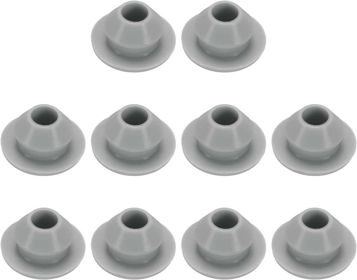 10pcs Hole Plug 1/4 Inch (7mm) Button Plugs Fit for 7mm Hole, Snap in Locking Hole Tube Plug Gel Tube Waterproof Plug Tube Plug, Grey