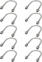 10pcs M6 Thread 304 Stainless Steel Round Bend U Bolt for 42mm Pipe Outer Dia