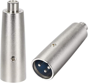 XLR Male to RCA Female Adapter,Gender Changer - 3 Pin XLR-M to RCA-F Converter,Microphones Plug-in Audio Adapter Connector,Mic Male Plug,2pcs