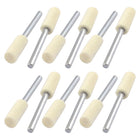 3mm Shank 6mm Diameter Cylinder Polishing Buffing Mounted Felt Bobs 12 Pcs