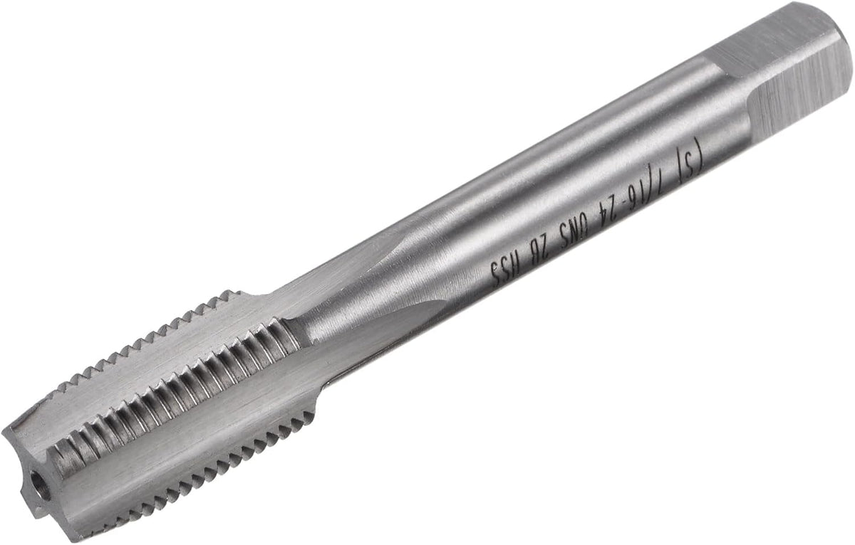 Thread Milling Tap 7/16"-24 UNS, M42 HSS (High Speed Steel) Uncoated 4 Straight Flutes Machine Screw Threading Tap 2B Tolerance Grade