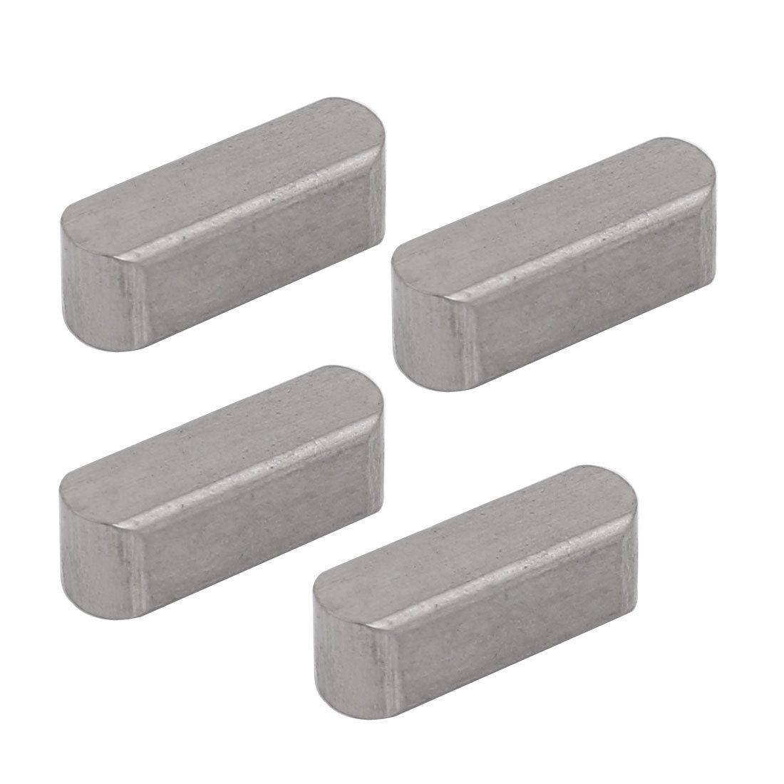 15mmx5mmx5mm 304 Stainless Steel Key Stock Keystock Round Ended 4pcs