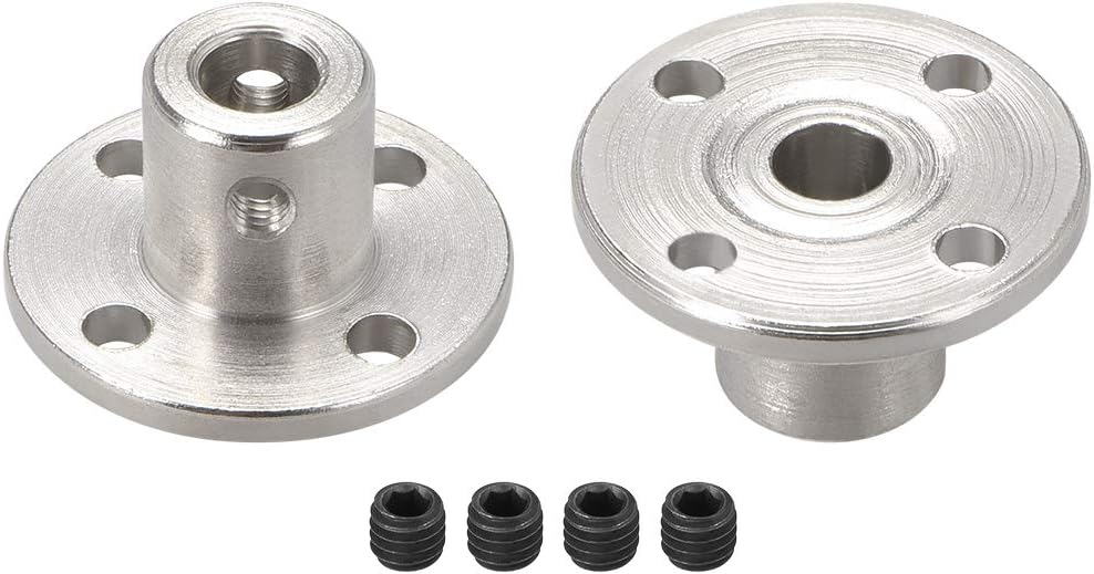 5mm Inner Dia H12*D10 Rigid Flange Coupling Motor Guide Shaft Coupler Motor Connector 2 PCS for DIY Parts