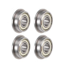F698ZZ Flanged Ball Bearing 8x19x6mm Shielded Chrome Steel Flange Rip Bearings 4pcs