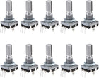 360 Degree Rotary Encoder Code Switch Digital Potentiometer 3 Pins 14mm Shaft 10pcs
