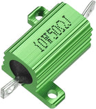 Aluminum Case Resistor 10W 50 Ohm Green Wirewound for LED Converter with Rod Post 10W50RJ