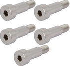 304 Stainless Steel Hex Socket Shoulder Bolt 12mm Shoulder Dia 25mm Shoulder Length M10 Thread 5PCS