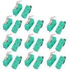 a16121600ux0983 AC250/125V 3 Amp 3 Terminal Momentary 21 mm Lever Arm Micro Switch Green KW12-3S (Pack of 20)