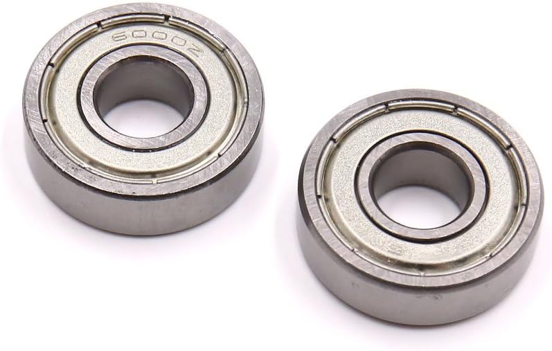 2Pcs 6000Z Stainless Steel Motorcycle Deep Groove Radial Ball Bearing 26 x 10 x 8mm