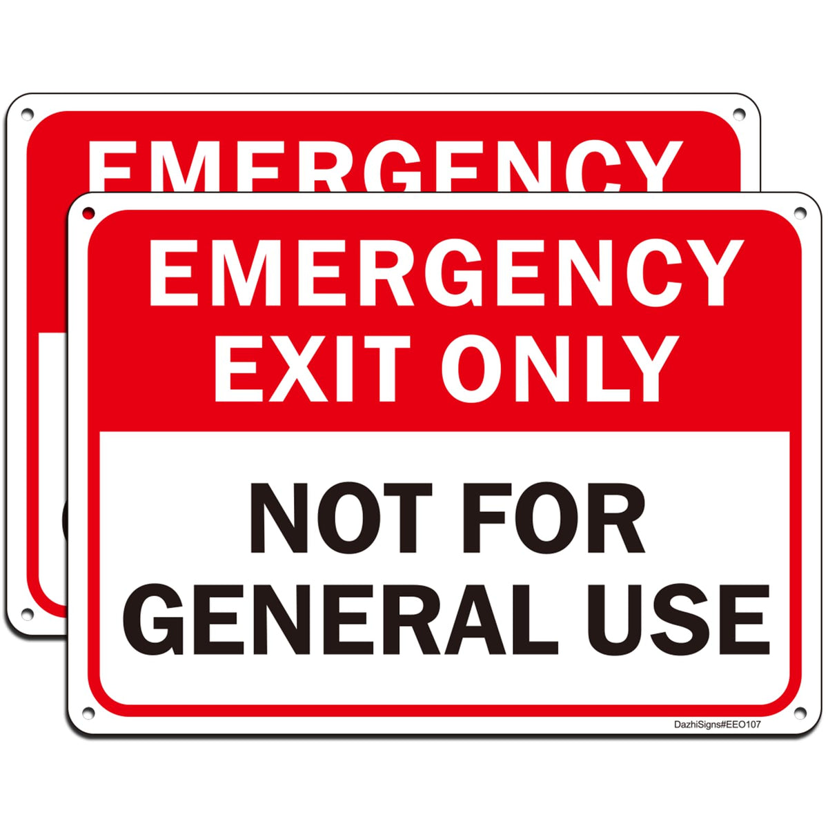 2 Pack Segno di Uscita di Emergenza Solo, Non per Uso Generale, Segno di Uscita di Emergenza