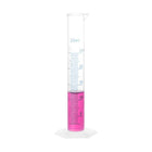 Plastic Graduated Cylinder, 25ml Measuring Cylinder, Science Test Tube Beakers, 2-Sided Metric Marking, Clear Hex Base for Lab Home