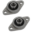 FL08 8mm Bore Zinc Alloy 2-Bolt Self-aligning Flange Mounted Ball Bearing 2pcs