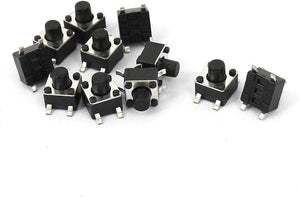 10pcs Surface Mounted Devices SMT Momentary Mini Tactile Push Button Switch 4.5x4.5x5.5mm