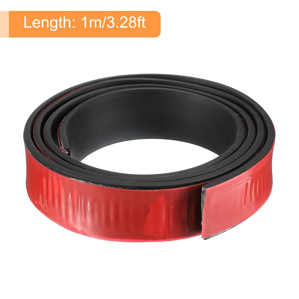 Kleberubberstreifen, 0.4" B x 3/8" T x 6'L festes Neoprenrubber-Band mit Klebeunterlage für DIY Dichtungen, Dichtungen, Polster, Kunsthandwerk