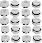 M12 Nylon Male Threaded Cable Gland Screw End Cap Cover Gray 20pcs