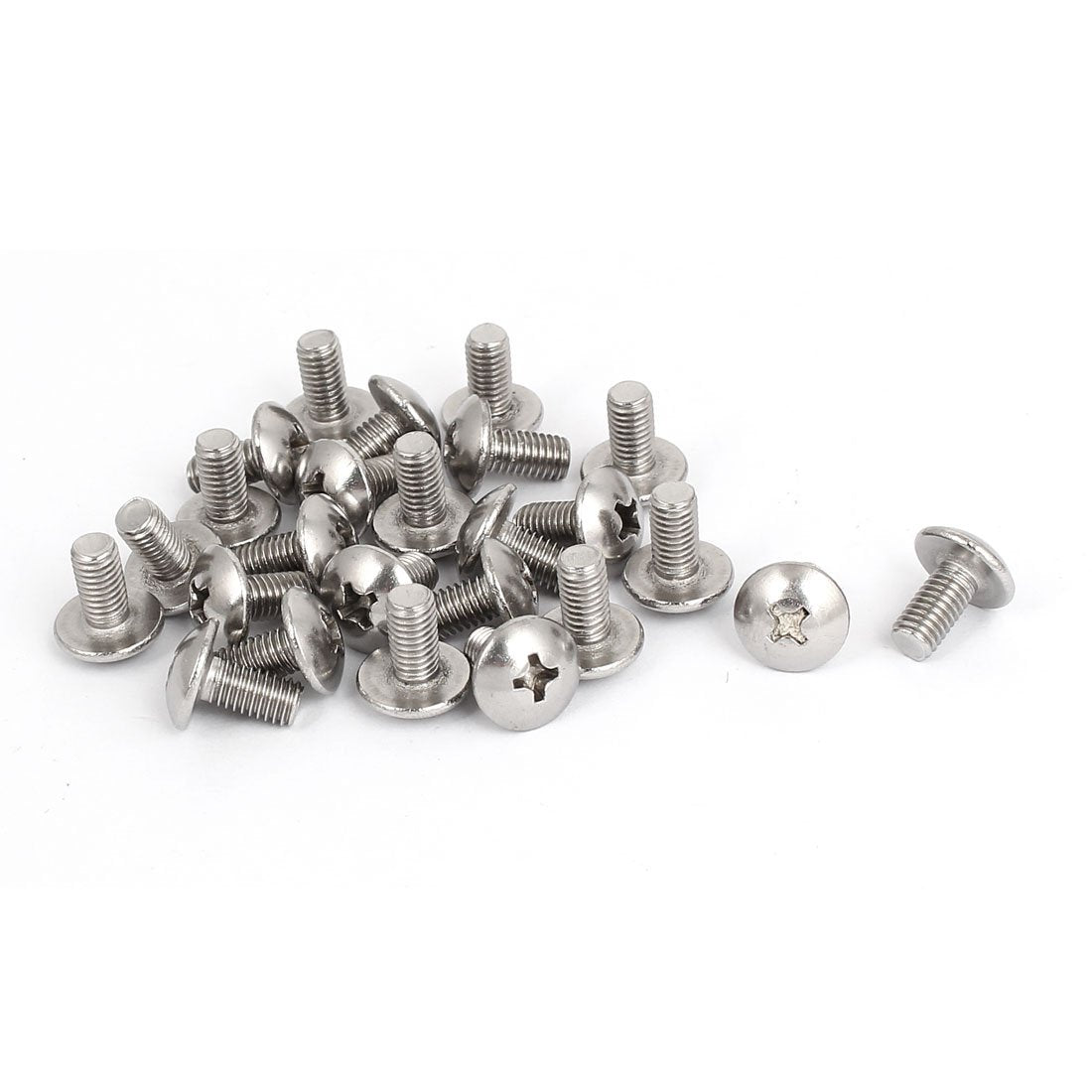 M5x10mm Stainless Steel Truss Phillips Head Machine Screws 25pcs