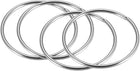 201 Stainless Steel O Ring 59mm(2.32") Outer Diameter 3mm Thickness Strapping Welded Round Rings 4pcs