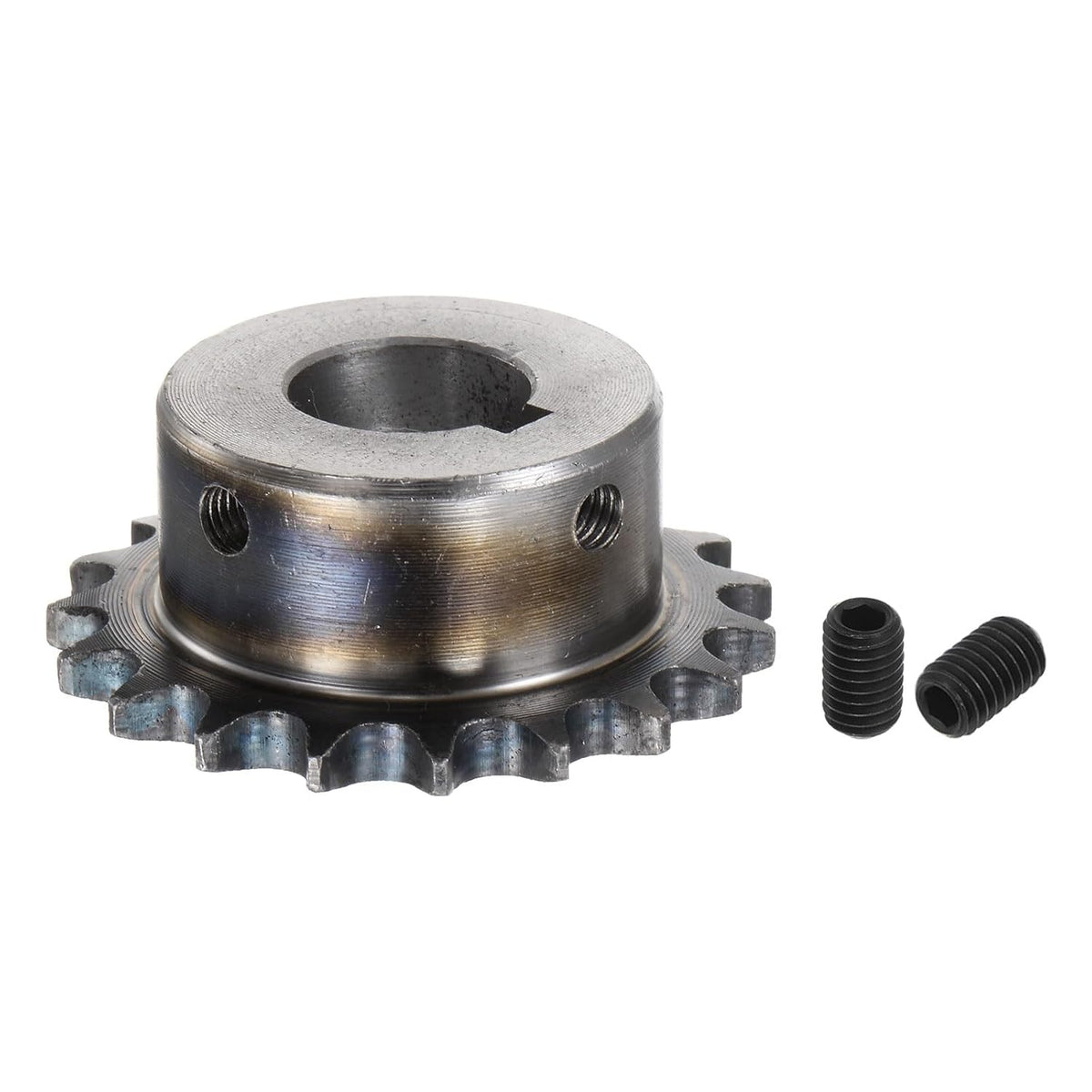 ISO/DIN 06B-1 Roller Chain Sprocket B Type 20mm Bore, 3/8" Pitch, A3-Steel Single Strand Roller Sprocket Hardened 19 Tooth