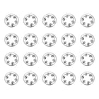 100Pcs 6# Internal Tooth Lock Washer, 304 Stainless Steel Multi-Tooth Star Washer Locking Fastener, Silver Tone