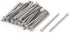 M3-0.5 x 50mm Fine Thread Phillips Flat Countersunk Head Machine Screws 50pcs