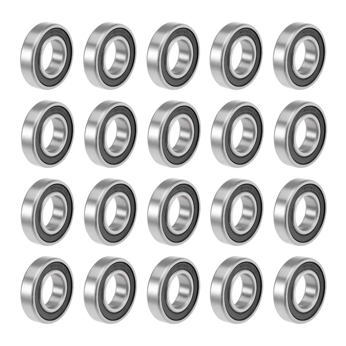 6901-2RS Deep Groove Ball Bearings Z2 12x24x6mm Double Sealed Carbon Steel 20pcs