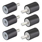M6 Male Female Rubber Mounts,Vibration Isolators,Shock Absorber 20mm x 25mm 6pcs