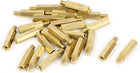 M4x20+6mm Female/Male Threaded Brass Hex Standoff Pillar Spacer 25pcs