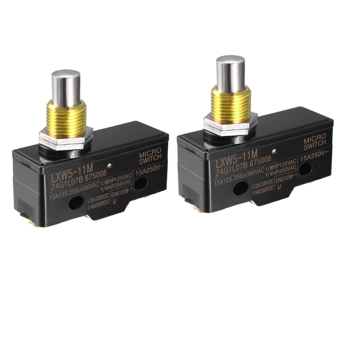 2PCS LXW5-11M 1NO + 1NC Panel Mount Snap Button Type Micro Limit Switches