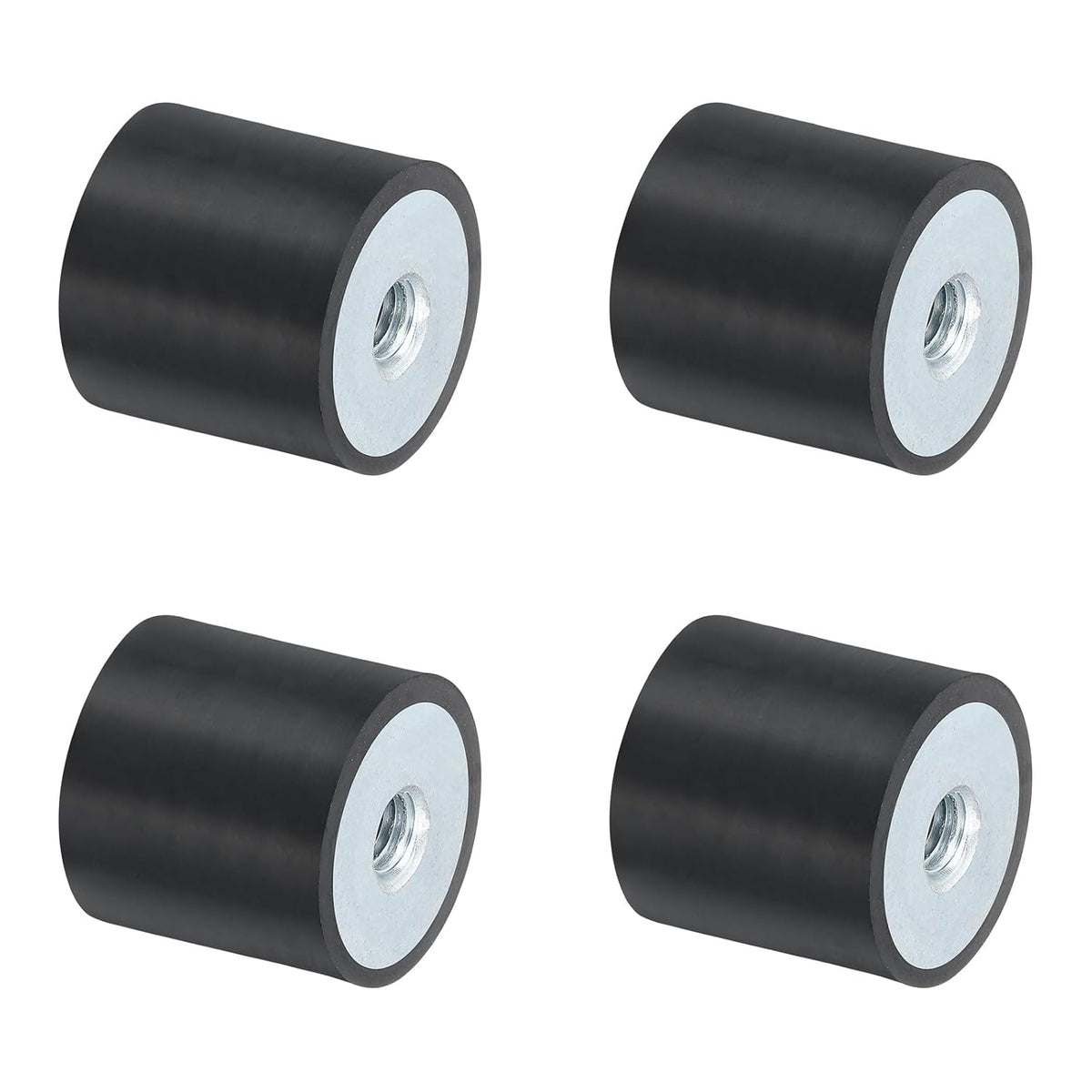 4Pcs 30 x 30mm M8 Female Thread Rubber Mounts, Vibration Isolator, Replaces Anti Vibration Pads Flat Silent Block Base Block