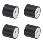4Pcs 30 x 30mm M8 Female Thread Rubber Mounts, Vibration Isolator, Replaces Anti Vibration Pads Flat Silent Block Base Block