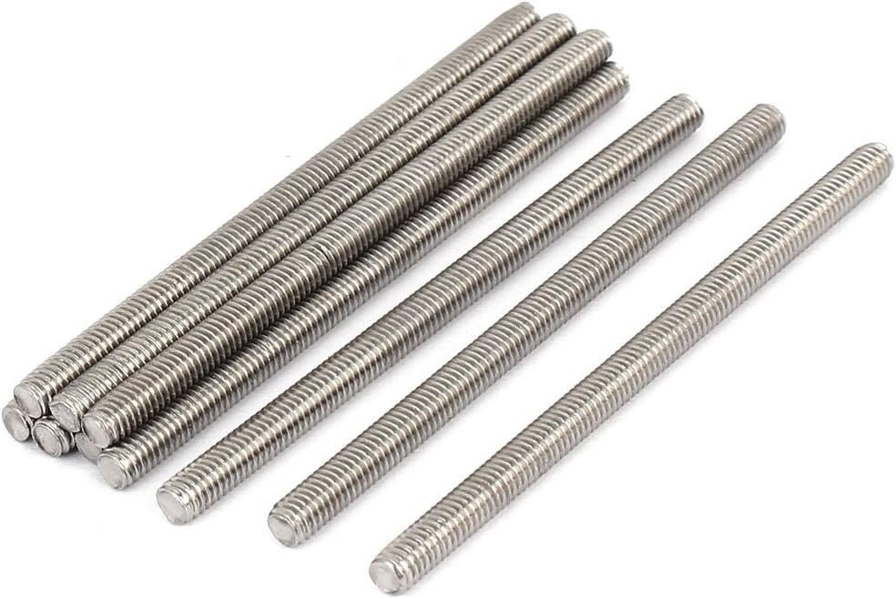 M4 x 70mm 304 Stainless Steel Fully Threaded Rod Bar Studs Silver Tone 10 Pcs