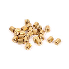 M3 x 5mm Female Threaded Brass Hex Standoff Pillar Spacer Nuts 25pcs